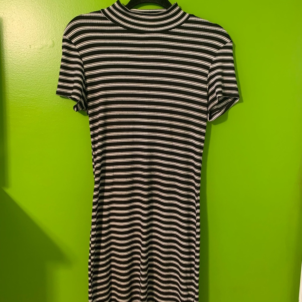 Black and White Striped Dress